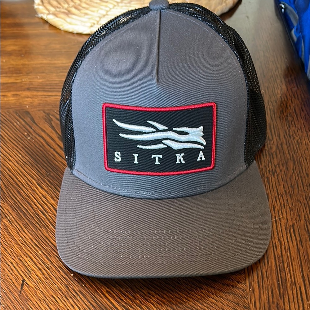 Sitka Gray and Black Trucker Hat